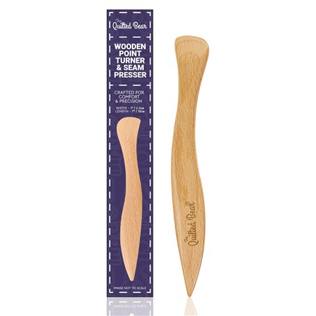 The Quilted Bear Tourne-pointe en bois Outil de couture ergonomique pour les coins nets
