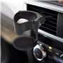 Porte-Gobelet de Voiture, Support de Tasse de Voiture, avec 3 Pares Clips de Sortie d’air, Convient au Diamètre <8.5 cm, pour Au