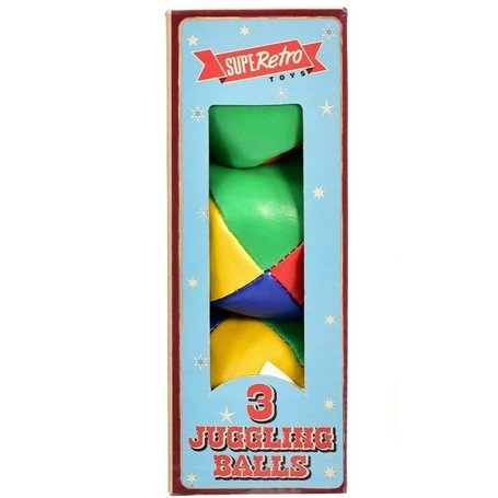 Celino® Lot de 3 balles de jonglage colorées rétro pour apprendre à jongler