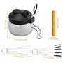 Cozlly Kit de Nettoyage Complet pour Aérographe Comprenant 1 Pot de Nettoyage pour Aérographe avec Support, 5 Brosses de Nettoya