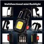 7 modes USB rechargeable COB porte-clés avec tournevis décaps
