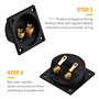 Wisebom Bornier Haut Parleur, 4pcs 2 Voies Bornier Enceinte Accessoires Enceinte Terminal Binding Post pour Subwoofer Box Tower