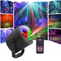 Lumière Disco avec Télécommande, 3 en 1 Lampe de Scène Contrôlée par Musique et Son, Lumiere de Fête avec Stroboscope, Boule Dis
