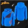 Spiderman Sweat à Capuche pour Garçons, Sweatshirt Textile Doux, Sweat Cadeau pour Enfants, Taille 6 Ans | Bleu