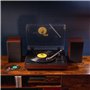 Roxel VRP-120 Tourne-disque avec haut-parleurs d'étagère, tourne-disque vinyle avec pilote de courroie à 2 vitesses, diffusion B