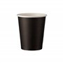Intertan Q531002M Lot de 50 gobelets en papier à paroi simple Noir Diamètre 80 mm Capacité 200 ml