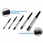 TJR® Lot de 5 extracteurs de vis en spirale Tailles #1 à #5 pour M3-M8 – Extracteur de boulons dénudés multi-cannelures facile