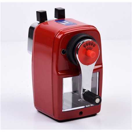 Helix Taille-crayon métallique de bureau - Rouge