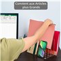 Winter Shore Rangement Acrylique pour Bureau - Organisateur Transparent à 4 Sections - Range Document pour Courrier, Papier, Env
