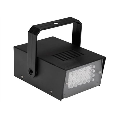 HQ-Power Mini-stroboscope puissant avec 24 LEDs blanches