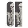 Mnsruu Squelette humain posant isolé Skateboard Grip Tape Feuille Scooter Deck Papier Sable 22
