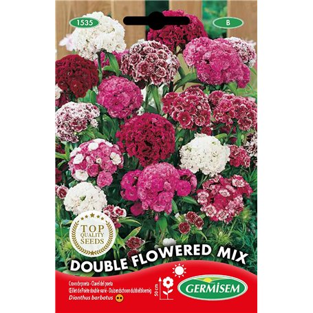 Germisem Graines Œillet de Poète double varié DOUBLE FLOWERED MIX
