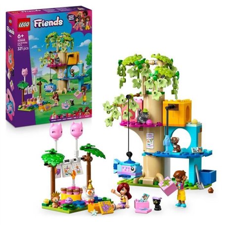 LEGO Friends 42666 La Fete d'Anniversaire et l'Arbre a Chats - Jeu pour Fille des 6 Ans