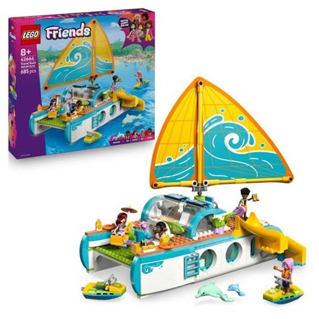LEGO Friends 42664 L'Aventure en Bateau - Jeu Créatif pour Fille des 8 Ans avec Dauphins