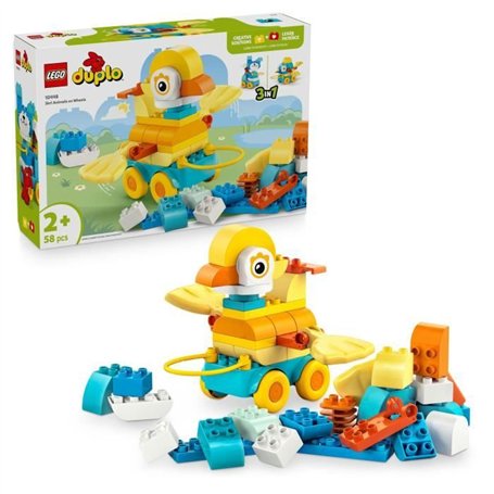 LEGO DUPLO Ma Ville 10448 Animaux Sur Roues 3-En-1 - Jeu De Construction Des 2 Ans  Chien