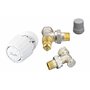 Danfoss 013G5217 Pack tête thermostatique Technologie gaz pour la rénovation RA2990 + Corps RA-FN 1/2" équerre + coude RLV-S 15
