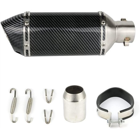 Vanwoke Système D'échappement Moto Universelle 38-51mm avec amovible DB Killer