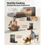 Distributeur Croquettes Chat Automatique - Distributeur Croquettes Chat avec Minuterie Programmable - 1-6 Repas par Jour - avec 