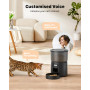 Distributeur Croquettes Chat Automatique - Distributeur Croquettes Chat avec Minuterie Programmable - 1-6 Repas par Jour - avec 