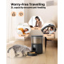 Distributeur Croquettes Chat Automatique - Distributeur Croquettes Chat avec Minuterie Programmable - 1-6 Repas par Jour - avec 