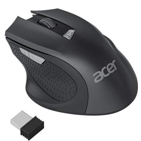 acer Souris sans Fil, Souris Ordinateur Ergonomique, 2.4GHz avec Mini récepteur USB, Souris Optique USB, 6 Boutons Programmables