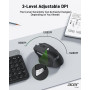 acer Souris sans Fil, Souris Ordinateur Ergonomique, 2.4GHz avec Mini récepteur USB, Souris Optique USB, 6 Boutons Programmables