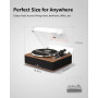 ANGELS HORN Platine Vinyle Tourne Disque Vinyle Bluetooth HiFi avec Haut-parleurs Préamplificateur Phono intégré 33/45 TR/Min et