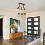 Toolight Suspension Luminaire Industrielle Rétro, Lustre Industriel en Bois, Lustre Réglable Vintage en Métal Noir E27 pour Salo