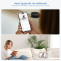 ieGeek 2K/3MP 5" Babyphone 2 Caméra Bebe,PTZ 360° Baby Phone Vidéo connecté Smartphone, Visiophone avec Alertes Intelligentes/Vi