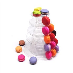 Macaron Tour de Gateau Stand 6 Niveaux Plastique Transparent Présentoir à gâteaux Présentoir à Macarons pour Gâteaux de Célébrat Macaron Tour de Gateau Stand 6 Niveaux Plastique Transparent Présentoir à gâteaux Présentoir à Macarons pour Gâteaux de Célébrat