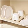 Mamabrum Lave-Vaisselle Jouet en Bois pour Enfants - Set Cuisine avec 6 Aimants, 2 Grandes Assiettes, 2 Petites Assiettes, 2 Tas