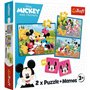 Rencontre avec Les Personnages Disney - 3 en 1 : 2X Puzzles + Jeu de Mémoire