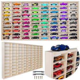 KRUZZEL Vitrine de Collection en Bois avec 80 Compartiments 78