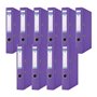 Donau Lot de 10 classeurs/classeurs à levier fins Format A4 5 cm Violet Couverture plastique PP Papier carton