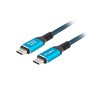 Câble USB-C Lanberg CA-CMCM-45CU-0010-BK Bleu Noir 1 m