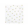 PartyDeco Serviettes blanches avec impression dorée en forme de cœurs - Serviettes de table pour anniversaire