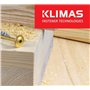 KLIMAS Vis à bois - Vis à tête plate - de charpente à tête plate pour construction en construction bois - Jaune - 6x100 mm, 100 