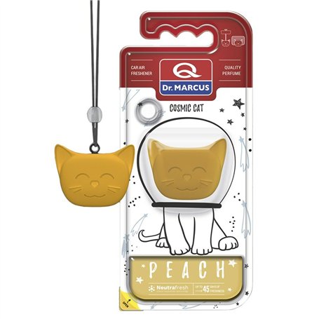 Désodorisant Pour Voiture Dr Marcus Cosmic Cat Pêche Plastique Pendentif