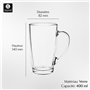 Glasmark Krosno Verre A Eau Ensemble De 6 Verres À Eau Verres À Café Verres À Thé Verres À Cappuccino 400Ml