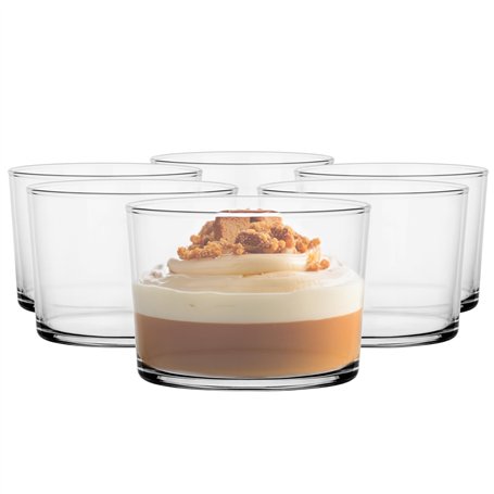 Glasmark KROSNO 1992 Lot De 6 Coupes À Glace En Verre Transparent Coupes À Dessert Lavables Au Lave-Vaisselle 170 ml