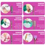 GASHIO® Lot de 6 embouts de ponceuse à ongles professionnels pour ongles en gel, fritteur en carbure + embouts diamant pour ponc