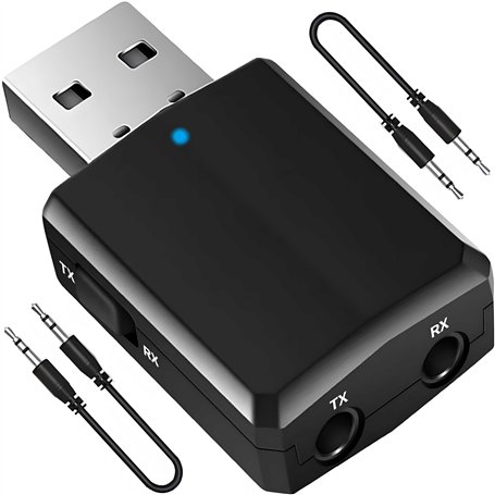 Retoo Récepteur Audio USB Bluetooth 5.0 avec câble AUX 3