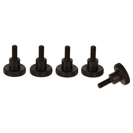 PrecisionGeek Lot de 5 vis moletées en acier noirci M3 x 10 mm DIN 464