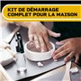 DIBYS Kit de poterie pour enfant et adulte | Set de poterie avec outils de modelage, argile autodurcissante blanche, peintures e