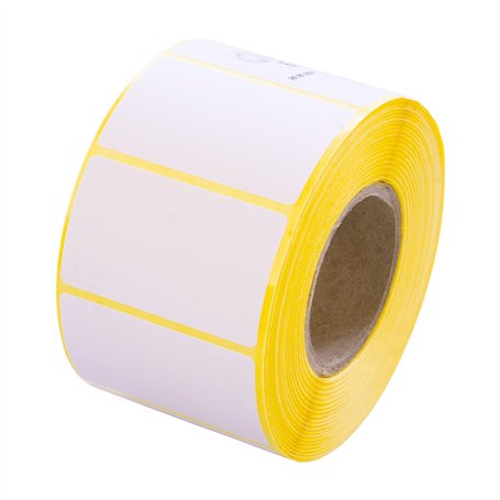 MD Labels Lot de 1000 étiquettes thermiques blanches sur rouleau – 50 x 30 mm – Manches de 40 mm