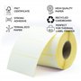 product image MD Labels Lot de 1000 étiquettes thermiques blanches en rouleau 90 x 40 mm – Adhésif permanent, pour codes-barres,