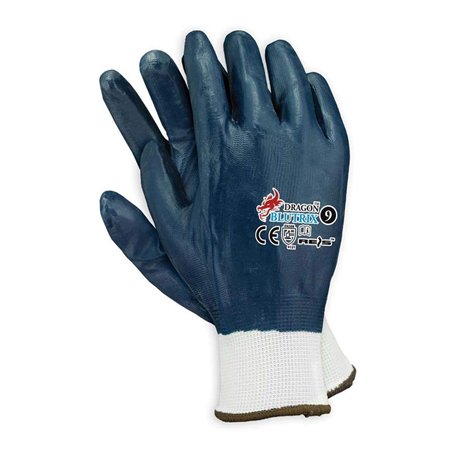 REIS BLUTRIX10 Dragon Lot de 12 gants de protection Bleu 10 tailles
