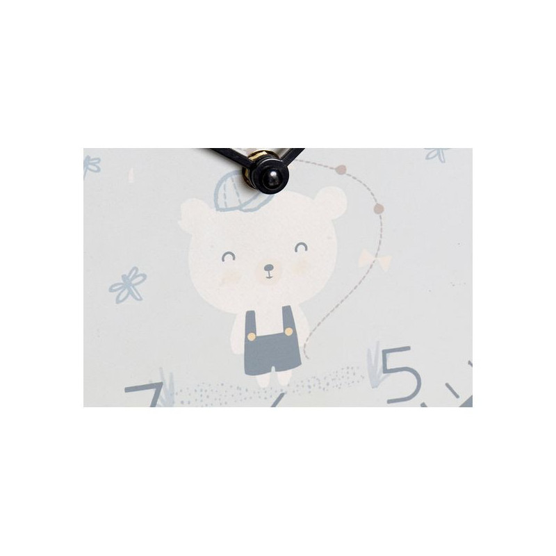 Image secondaire de Horloge Murale DKD Home Decor Bleu Rose Bois Métal Plastique Bois MDF Enfant Oiseau 24 x 3 x 24 cm (2 Unités)