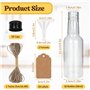 Lot de 18 mini bouteilles de liqueur en plastique de 50 ml - Petites bouteilles à remplir avec 2 mini entonnoirs - 18 étiquettes
