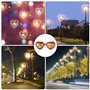 WOKICOR Heart Effect Lot de 4 paires de lunettes à effet spécial 3D - Lunettes de flexion avec effet cœur - Lunettes de rave - L